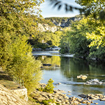 Accès rivière au camping L'Ardéchois - Vallon-Pont-d'Arc