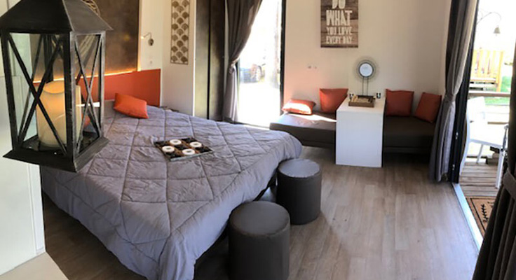 Chambre mobil-home Comfort avec lit double
